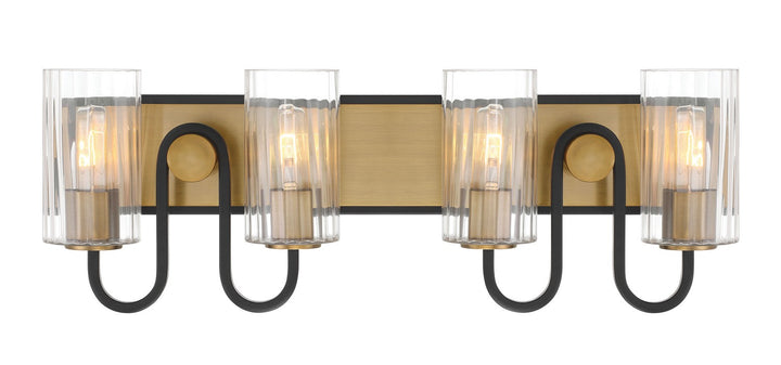 Minka-Lavery - 3764-876 - Four Light Vanity - Orla - Legacy Brass & Dark Matte Blac