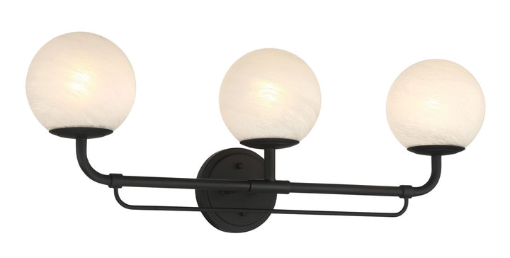 Minka-Lavery - 3793-899 - Three Light Vanity - Whitehall - Dark Matte Black