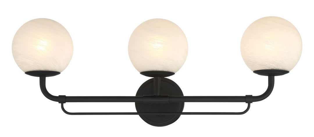 Minka-Lavery - 3793-899 - Three Light Vanity - Whitehall - Dark Matte Black