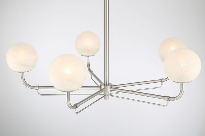 Minka-Lavery - 3795-84 - Five Light Chandelier - Whitehall - Brushed Nickel