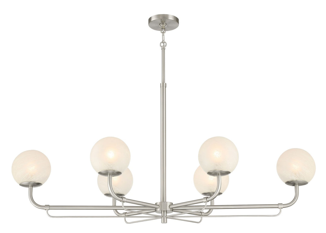 Minka-Lavery - 3796-84 - Six Light Island Pendant - Whitehall - Brushed Nickel