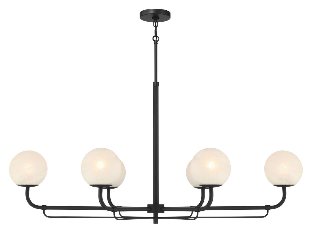 Minka-Lavery - 3796-899 - Six Light Island Pendant - Whitehall - Dark Matte Black