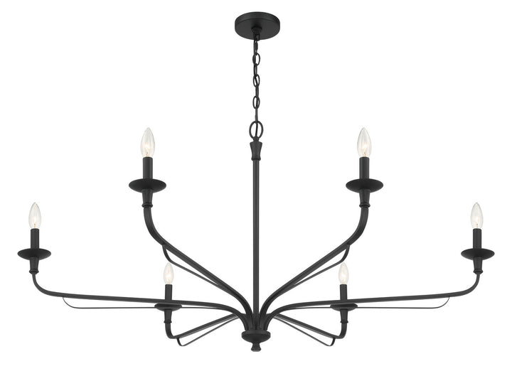Minka-Lavery - 3826-899 - Six Light Chandelier - Velena - Dark Matte Black