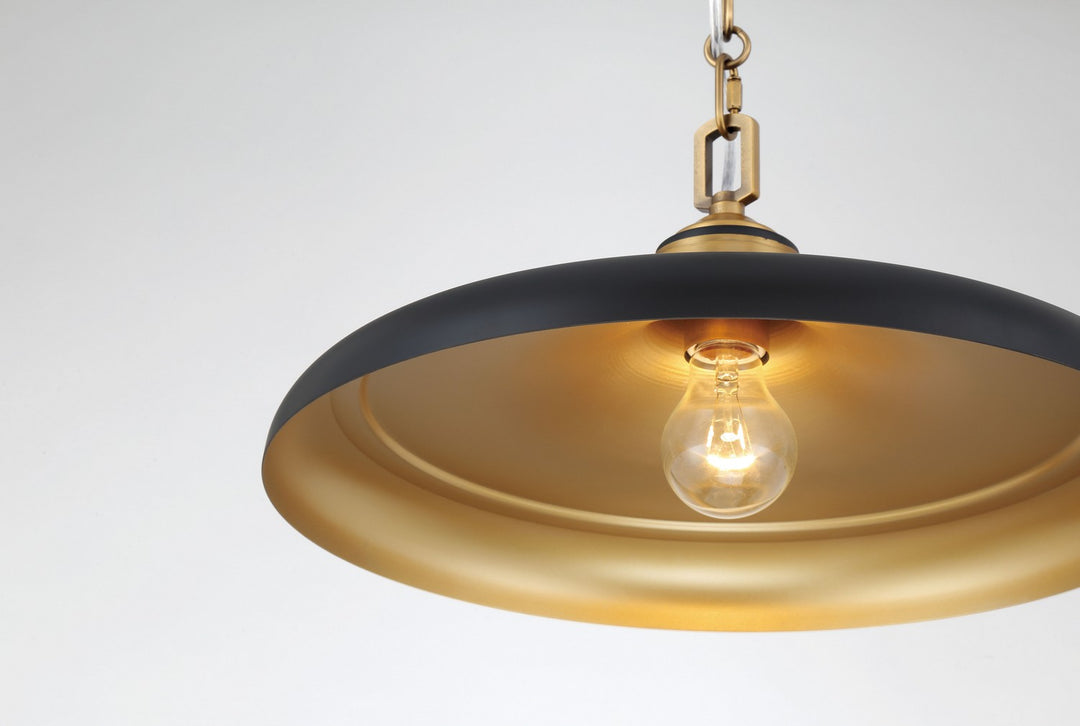Minka-Lavery - 3935-876 - One Light Pendant - Crowne - Dark Matte Black