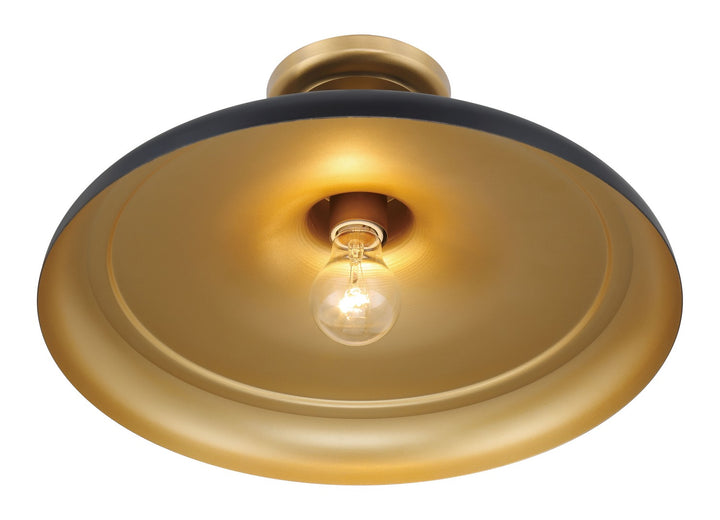 Minka-Lavery - 3936-876 - One Light Semi Flush Mount - Crowne - Dark Matte Black