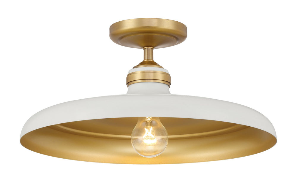 Minka-Lavery - 3936-879 - One Light Semi Flush Mount - Crowne - Off White Cream