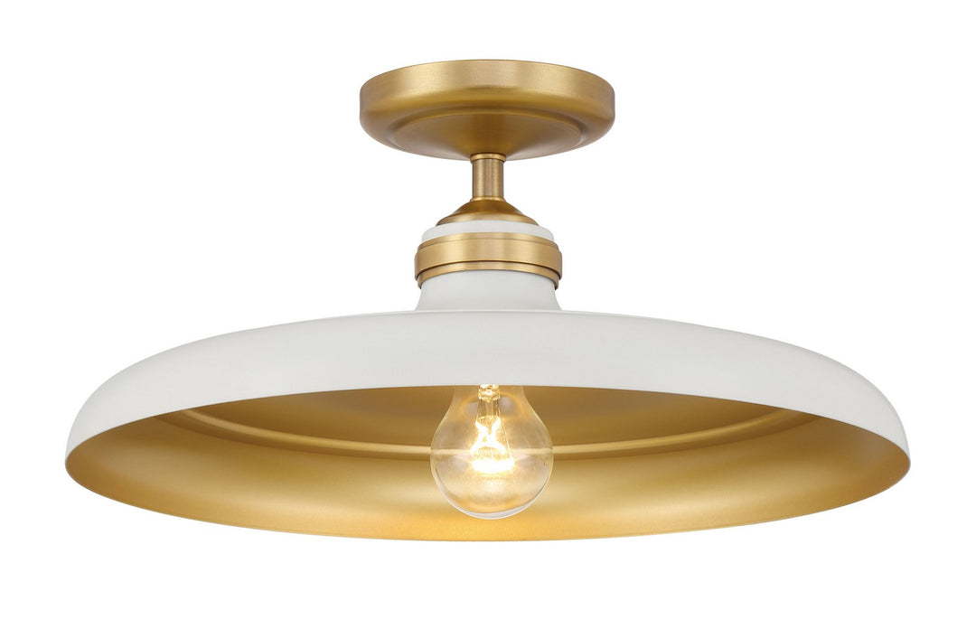 Minka-Lavery - 3936-879 - One Light Semi Flush Mount - Crowne - Off White Cream