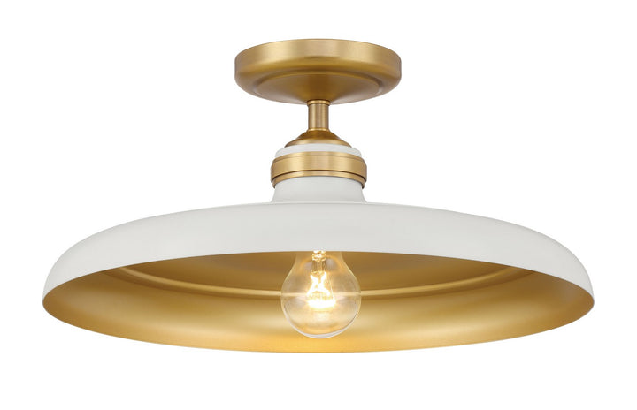 Minka-Lavery - 3936-879 - One Light Semi Flush Mount - Crowne - Off White Cream