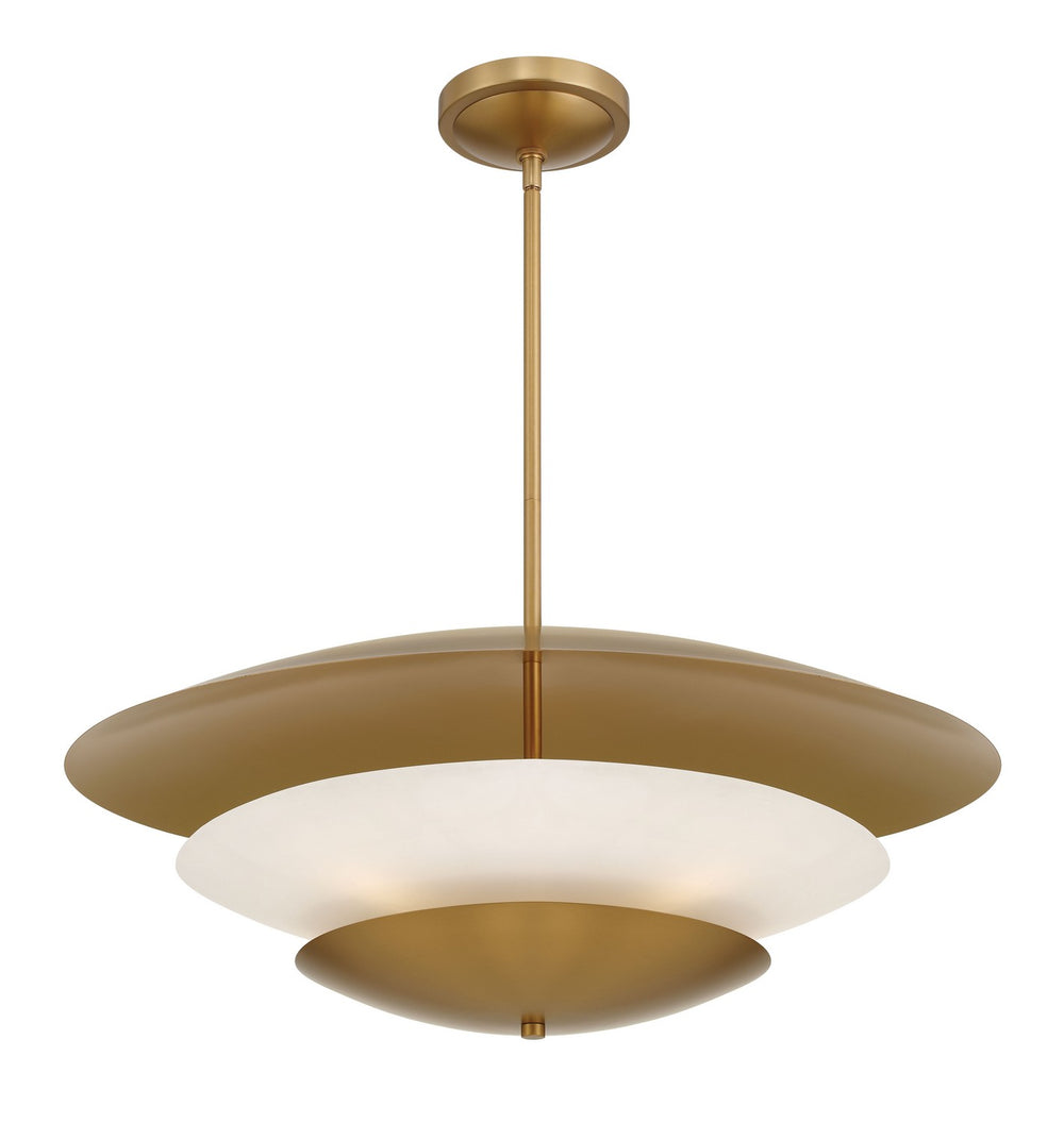 Minka-Lavery - 3945-732 - Five Light Pendant - Solara - Legacy Brass