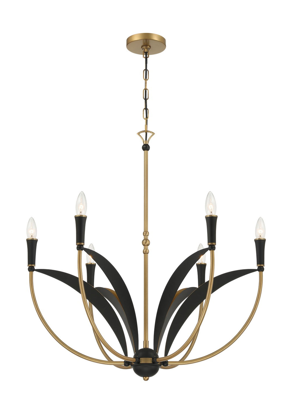 Minka-Lavery - 5696-782 - Six Light Chandelier - Miller - Legacy Brass