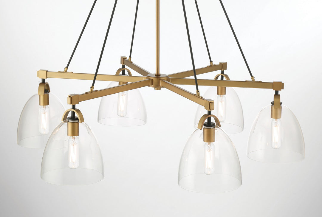 Minka-Lavery - 5716-876 - Six Light Chandelier - Sommersby - Legacy Brass