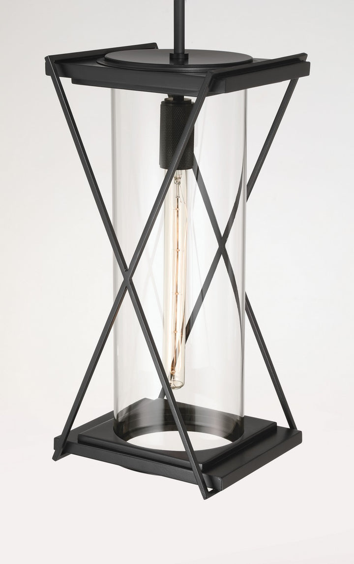 Minka-Lavery - 77604-899 - One Light Outdoor Pendant - Rockhill - Dark Matte Black