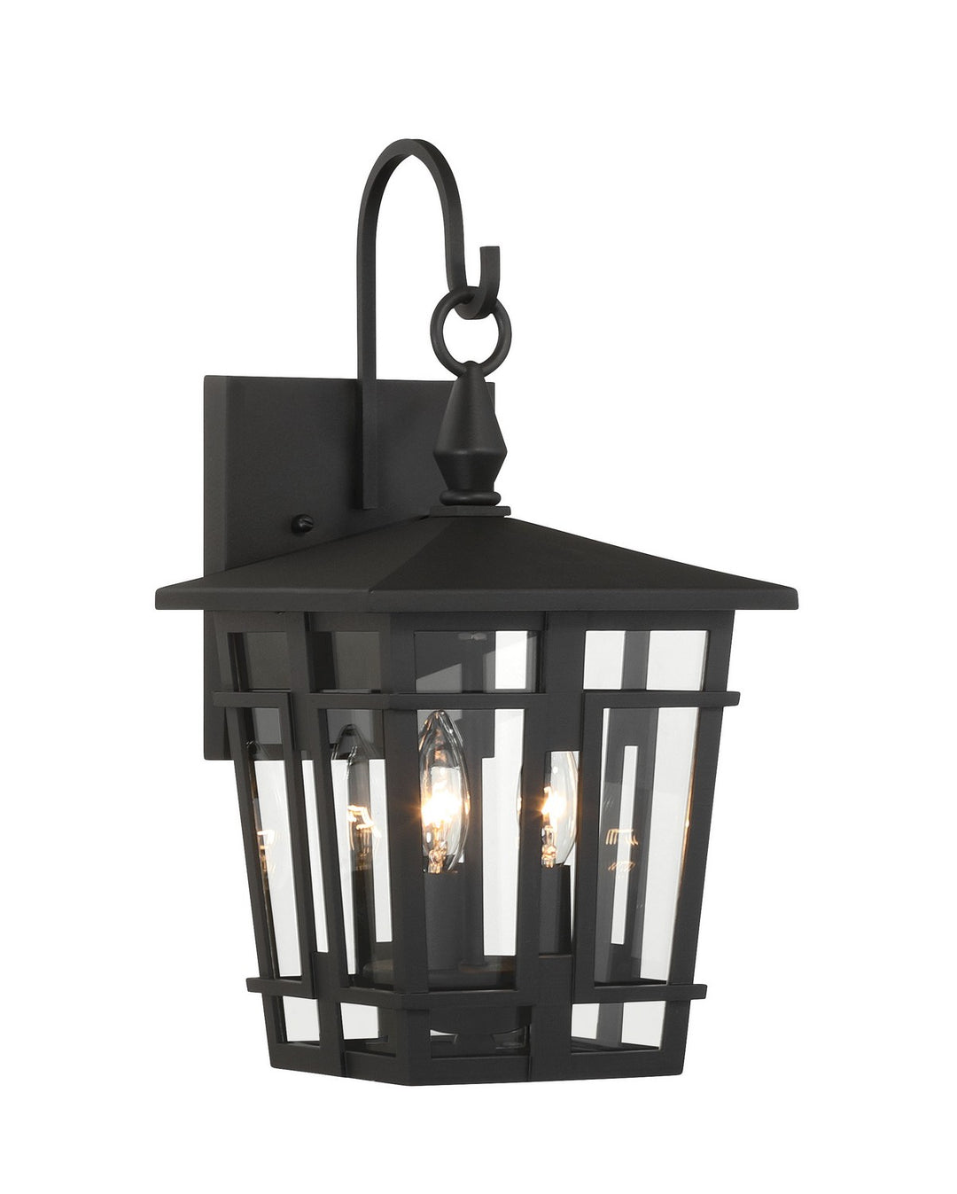 Minka-Lavery - 77901-66 - Three Light Outdoor Wall Sconce - Fieldstone - Sand Coal Black