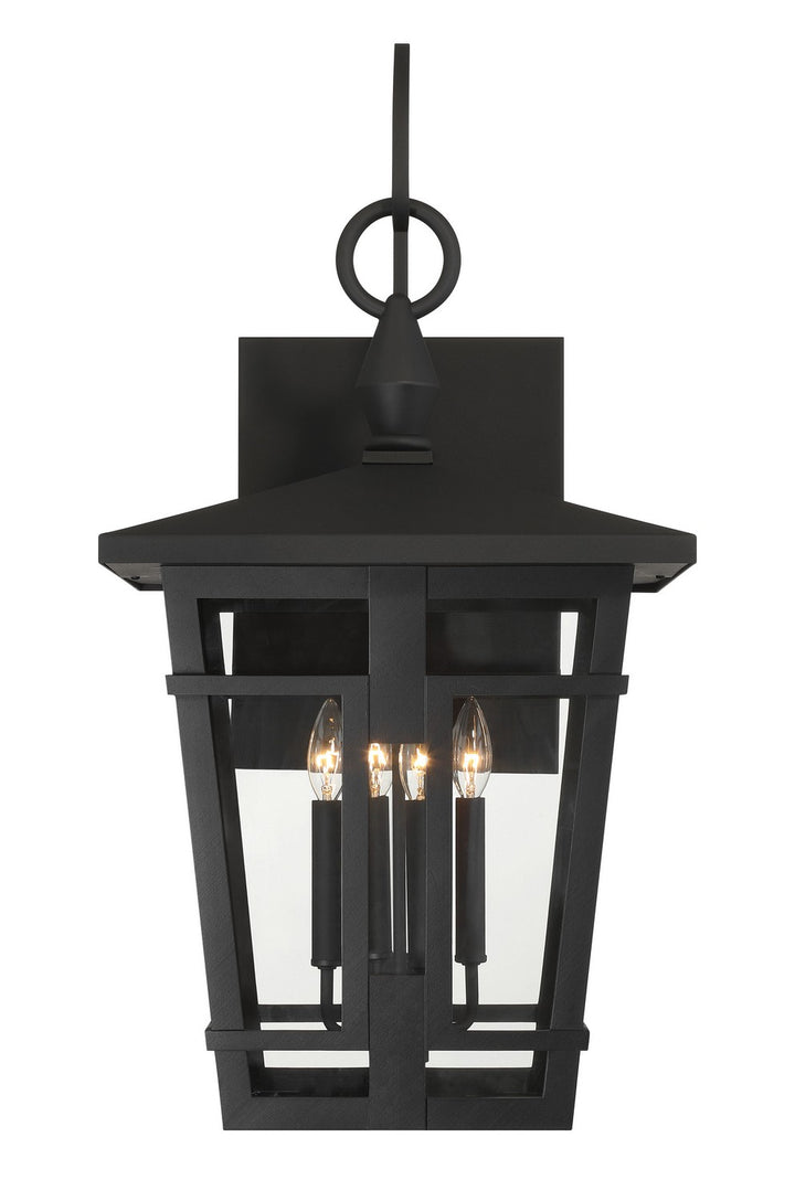 Minka-Lavery - 77902-66 - Four Light Outdoor Wall Sconce - Fieldstone - Sand Coal Black