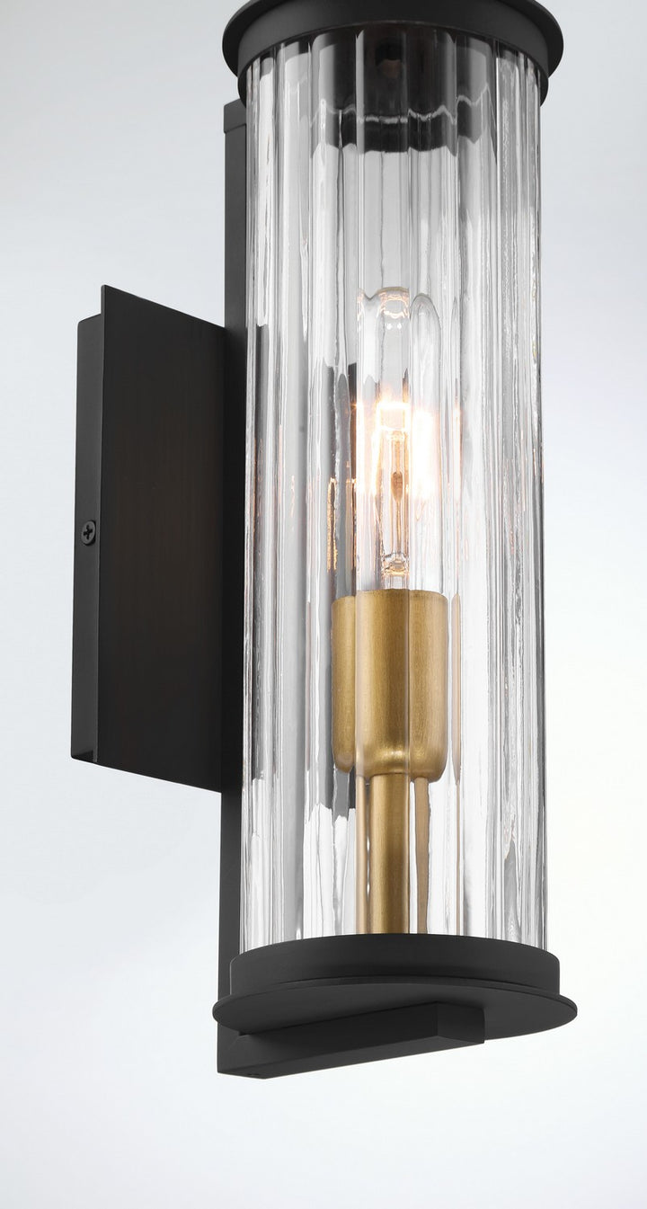 Minka-Lavery - 79000-734 - One Light Outdoor Wall Sconce - Cara - Dark Matte Black