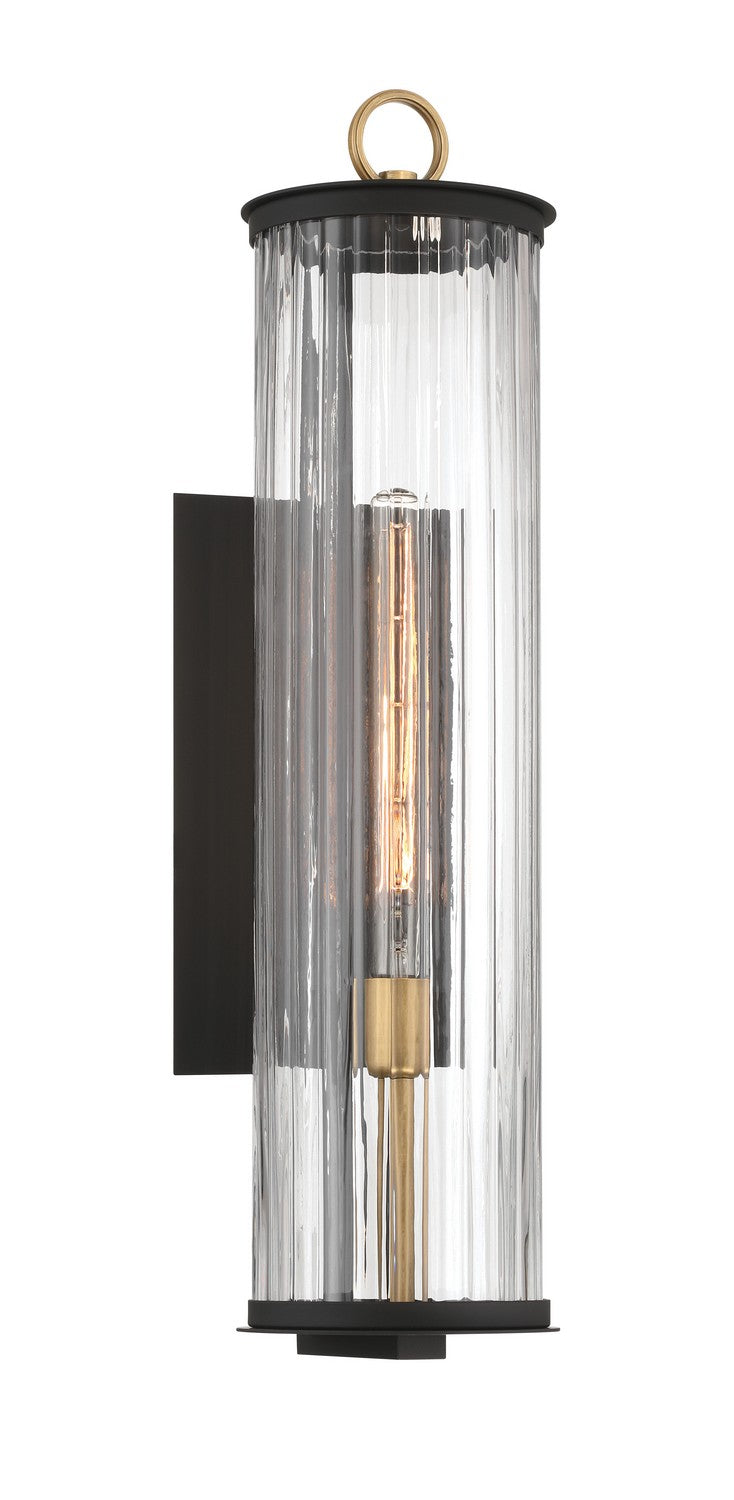 Minka-Lavery - 79002-734 - One Light Outdoor Wall Sconce - Cara - Dark Matte Black