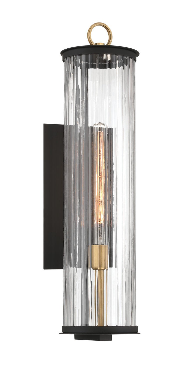 Minka-Lavery - 79002-734 - One Light Outdoor Wall Sconce - Cara - Dark Matte Black