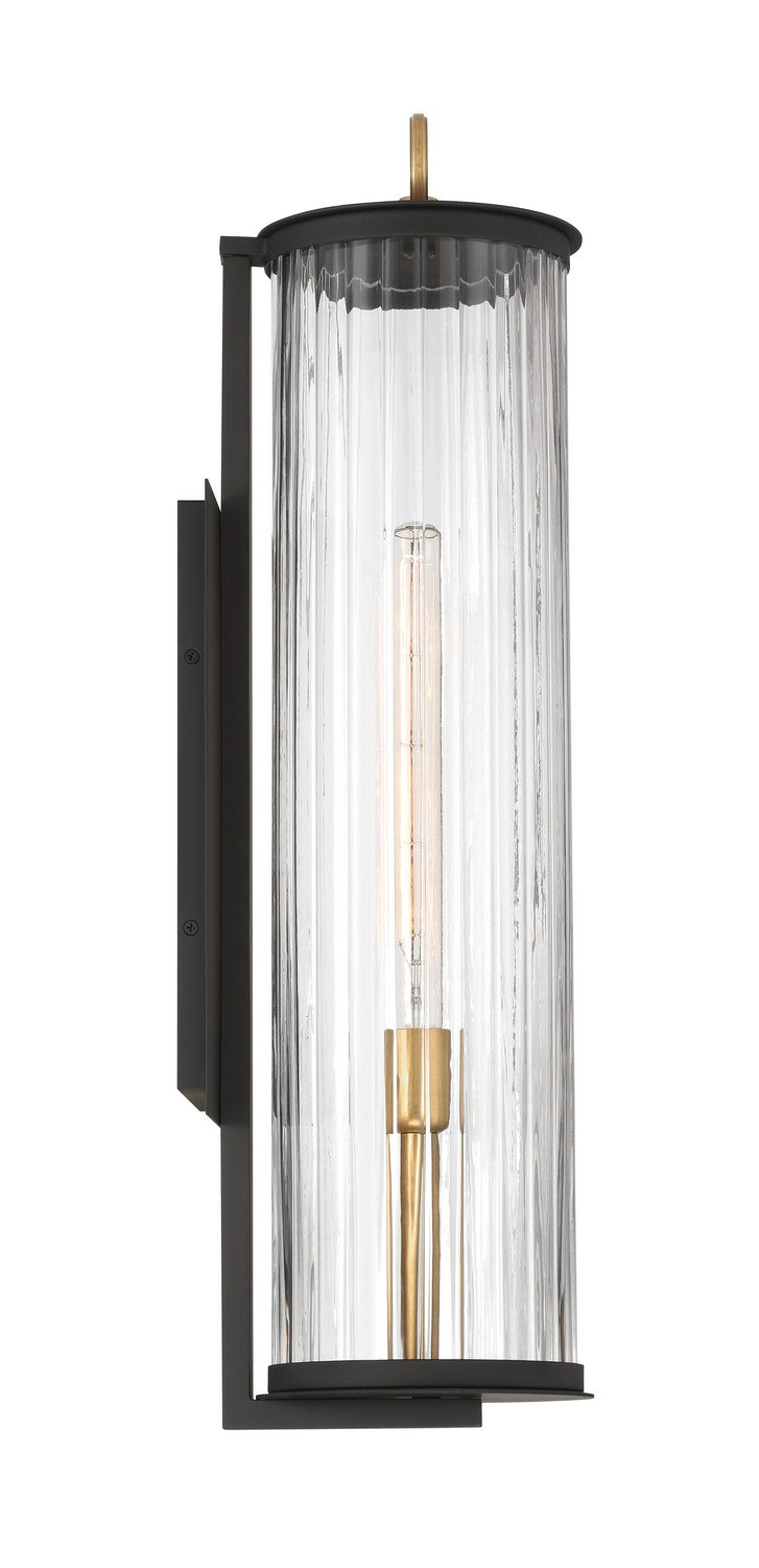 Minka-Lavery - 79002-734 - One Light Outdoor Wall Sconce - Cara - Dark Matte Black