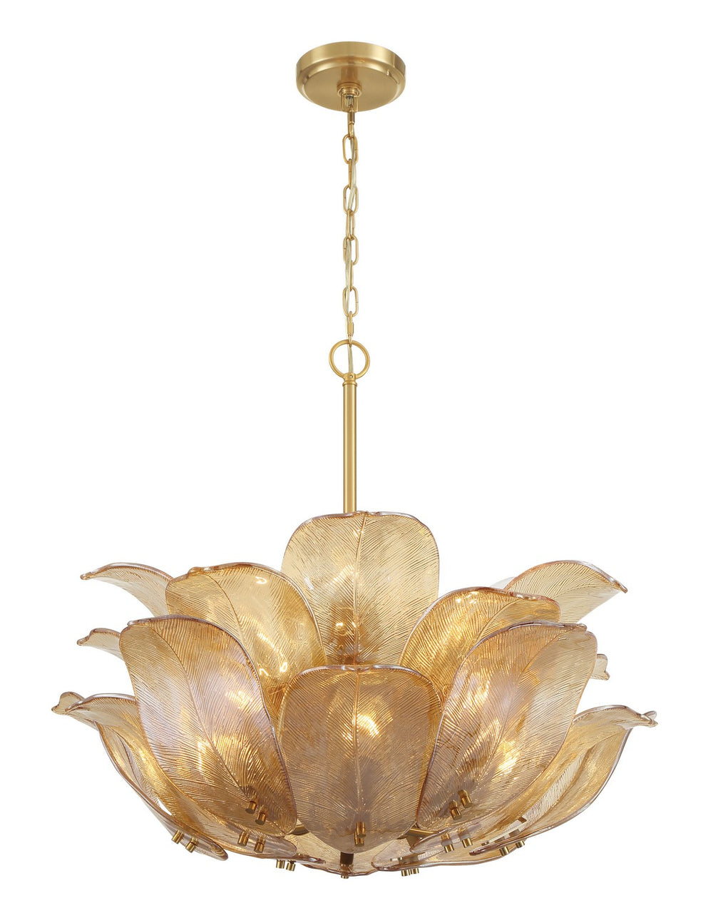 Metropolitan - N2215-A-732 - Ten Light Pendant - Orchid - Legacy Brass
