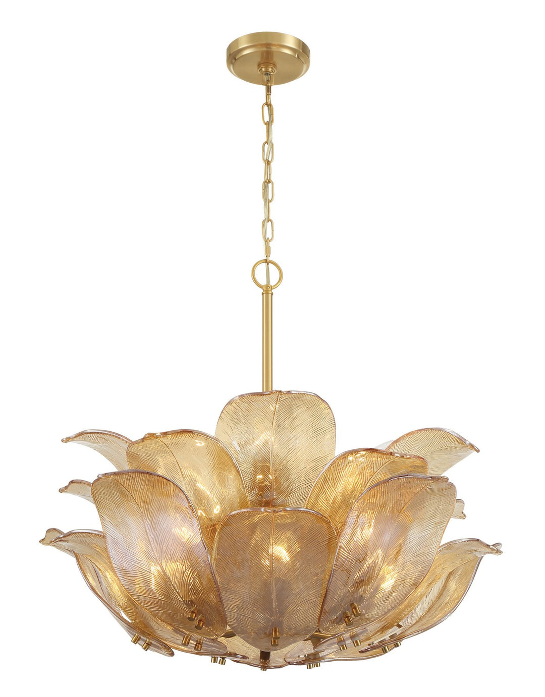 Metropolitan - N2215-A-732 - Ten Light Pendant - Orchid - Legacy Brass