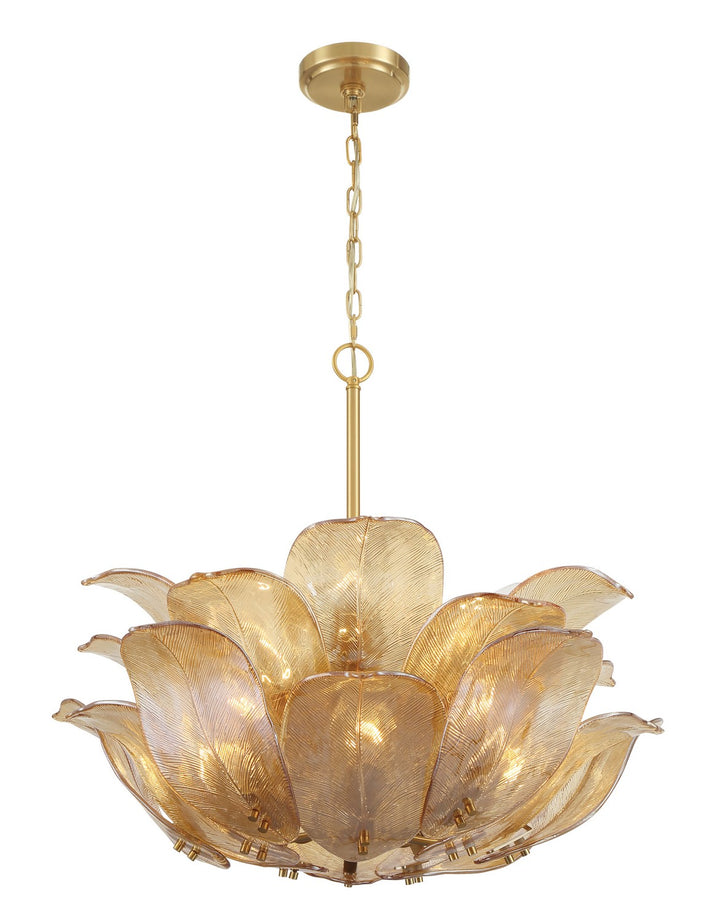 Metropolitan - N2215-A-732 - Ten Light Pendant - Orchid - Legacy Brass