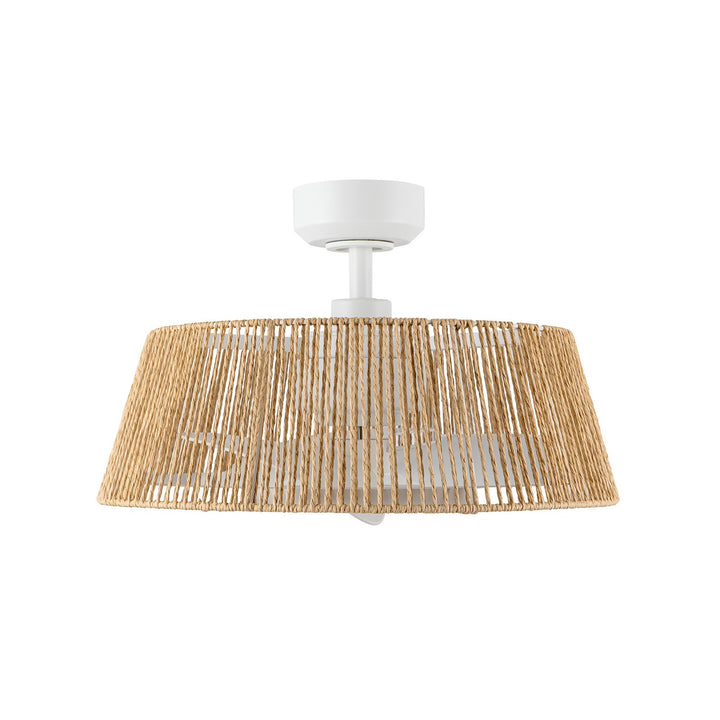 Kuzco Canada - CF41424-WH/BR-5CCT - 24"Ceiling Fan - Isla - White/Braided Rope