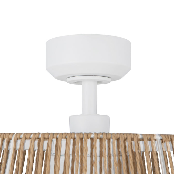 Kuzco Canada - CF41424-WH/BR-5CCT - 24"Ceiling Fan - Isla - White/Braided Rope