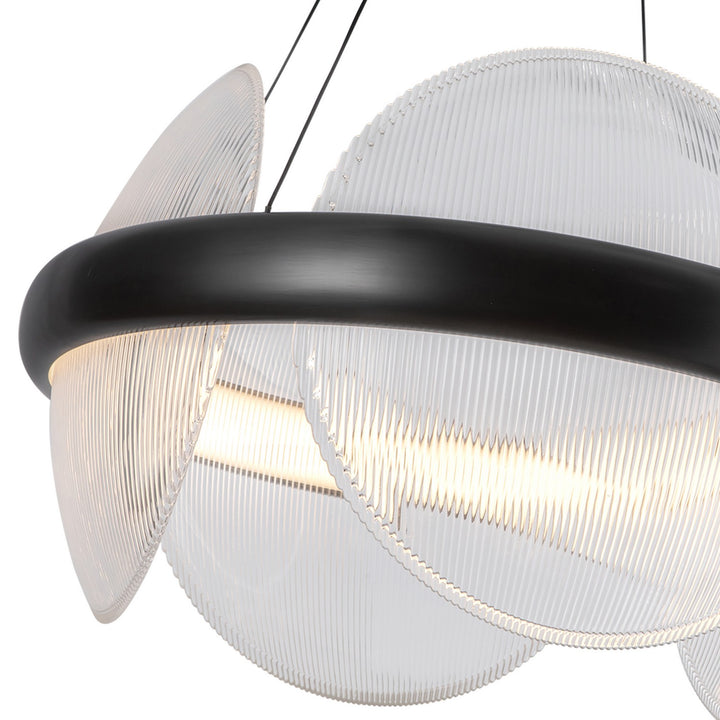 Kuzco Canada - CH13922-UBCR-UNV - LED Chandelier - Taurus - Urban Bronze/Clear Ribbed Glass