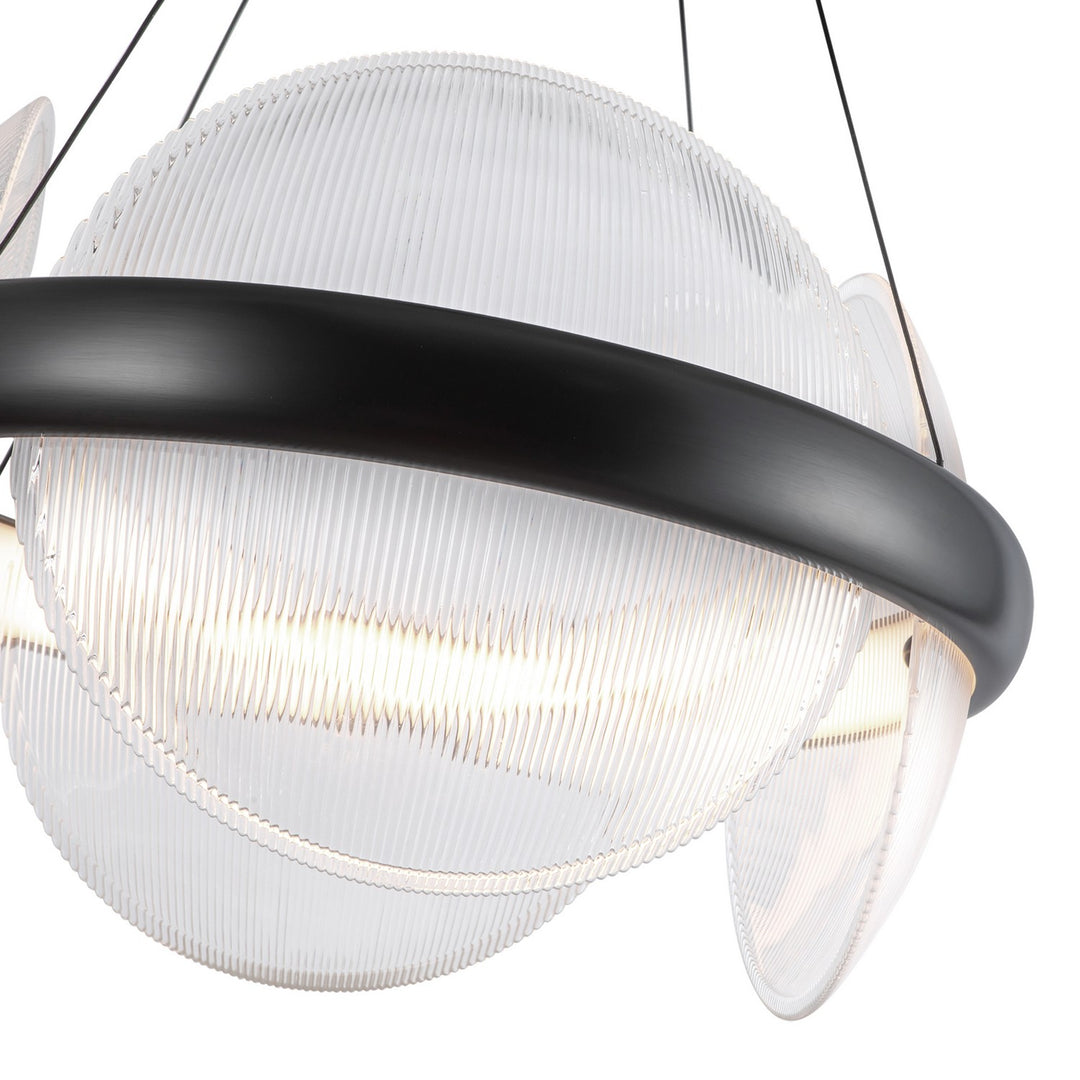 Kuzco Canada - CH13922-UBCR-UNV - LED Chandelier - Taurus - Urban Bronze/Clear Ribbed Glass