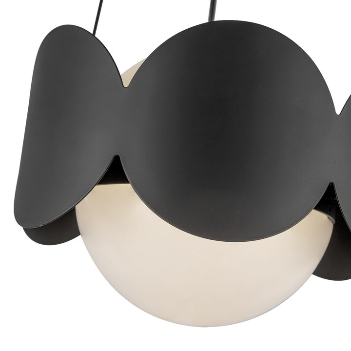Kuzco Canada - CH59810-BK/OP - One Light Chandelier - Ciel - Black/Opal Glass