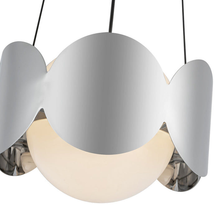 Kuzco Canada - CH59810-CH/OP - One Light Chandelier - Ciel - Chrome/Opal Glass