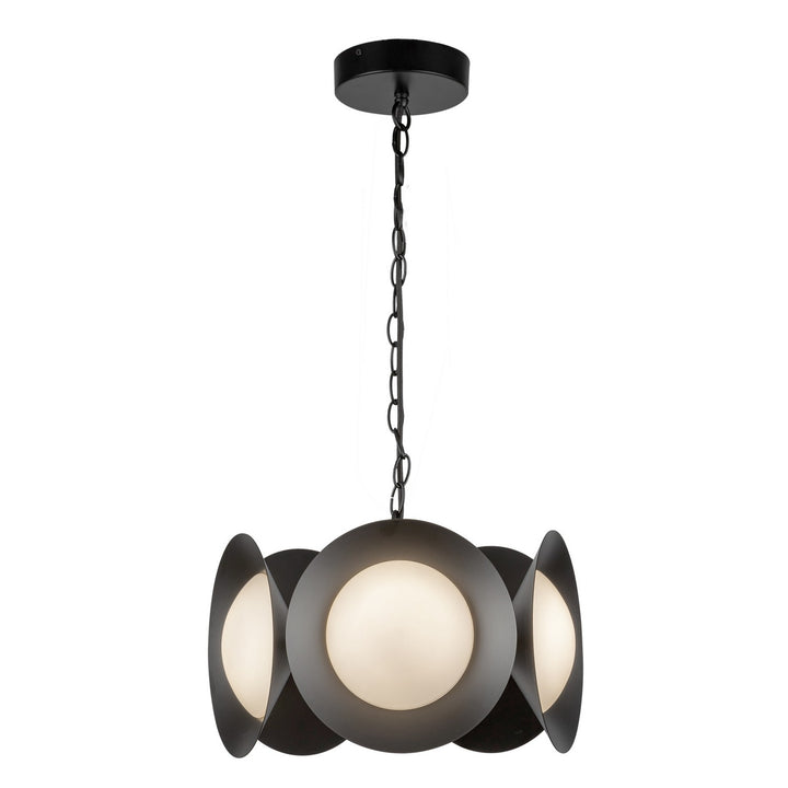 Kuzco Canada - CH77916-BK/OP-UNV - LED Chandelier - Cleo - Black/Opal Glass