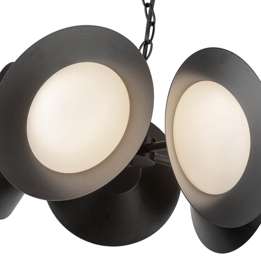 Kuzco Canada - CH77916-BK/OP-UNV - LED Chandelier - Cleo - Black/Opal Glass