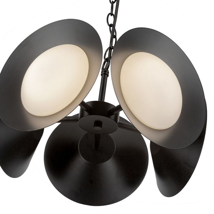 Kuzco Canada - CH77916-BK/OP-UNV - LED Chandelier - Cleo - Black/Opal Glass