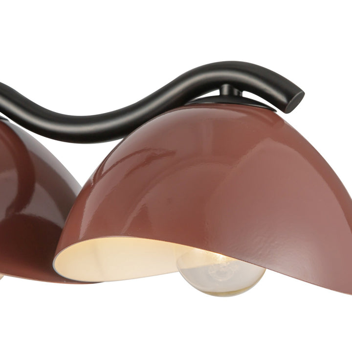Kuzco Canada - LP57642-BK/BGD - Seven Light Linear Pendant - Atlas - Black/Burgundy