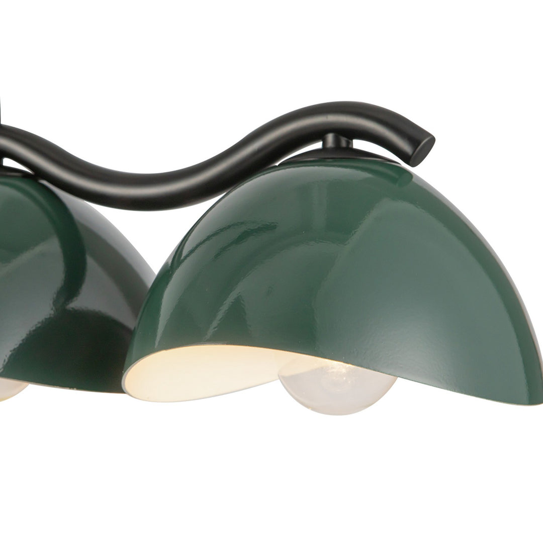 Kuzco Canada - LP57642-BK/PGN - Seven Light Linear Pendant - Atlas - Black/Pine Green
