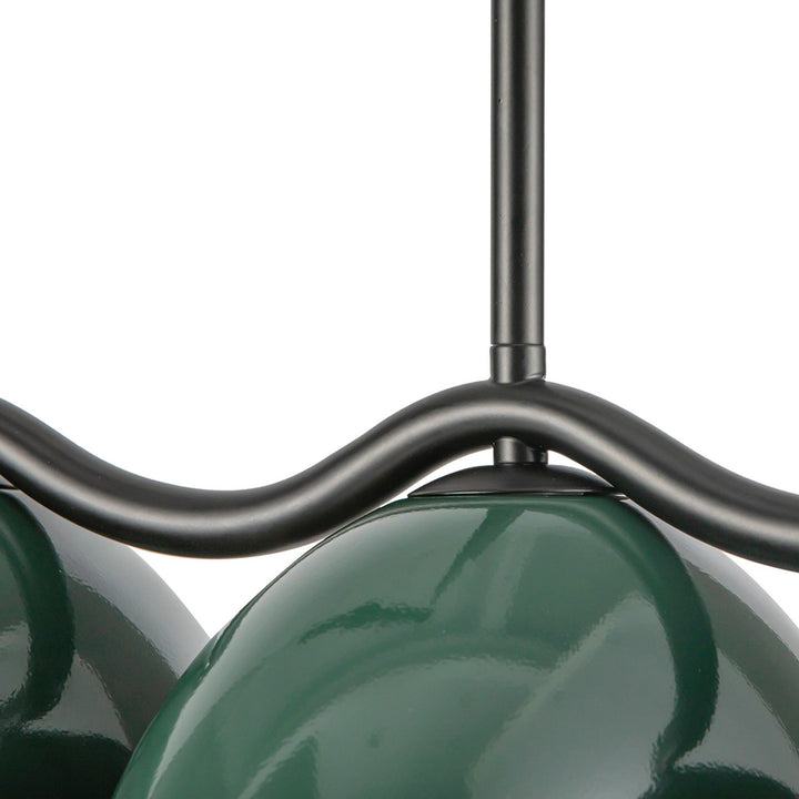 Kuzco Canada - LP57642-BK/PGN - Seven Light Linear Pendant - Atlas - Black/Pine Green