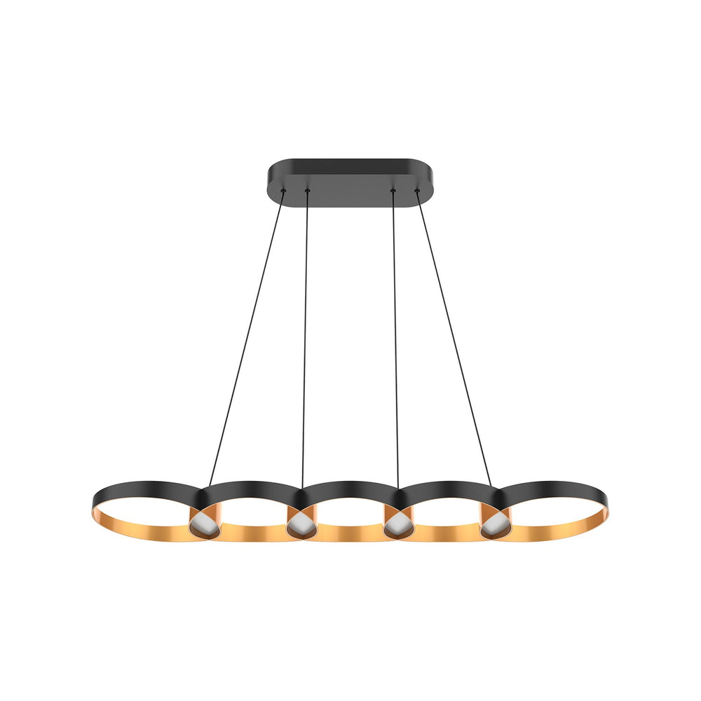 Kuzco Canada - LP90838-BK/GD-UNV - LED Linear Pendant - Maestro - Black/Gold