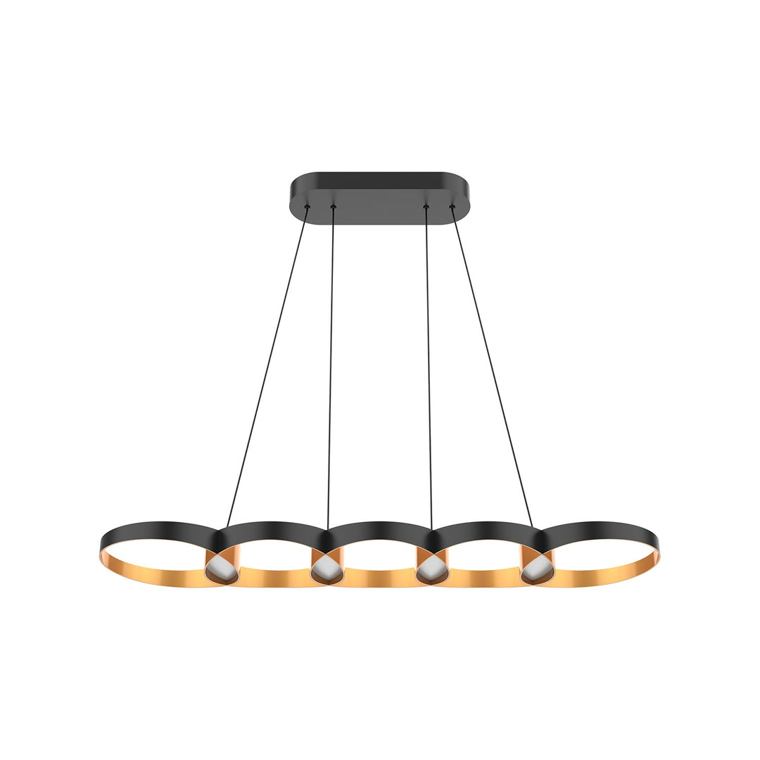 Kuzco Canada - LP90838-BK/GD-UNV - LED Linear Pendant - Maestro - Black/Gold
