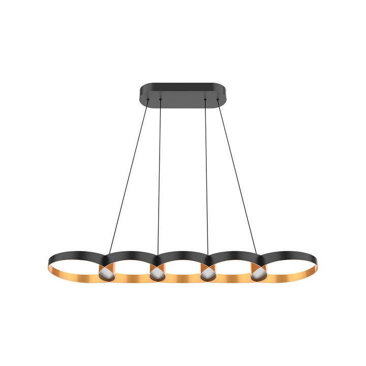 Kuzco Canada - LP90838-BK/GD-UNV - LED Linear Pendant - Maestro - Black/Gold