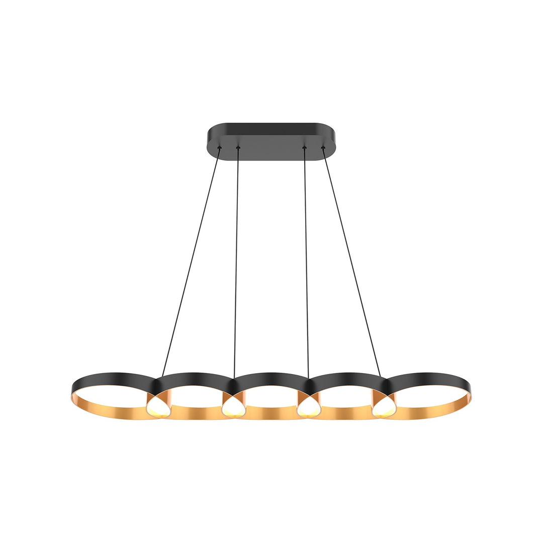 Kuzco Canada - LP90838-BK/GD-UNV - LED Linear Pendant - Maestro - Black/Gold