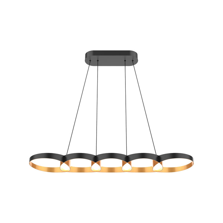 Kuzco Canada - LP90838-BK/GD-UNV - LED Linear Pendant - Maestro - Black/Gold