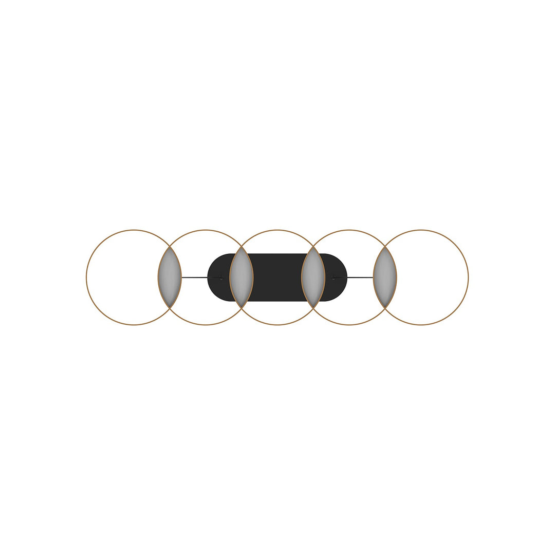 Kuzco Canada - LP90838-BK/GD-UNV - LED Linear Pendant - Maestro - Black/Gold