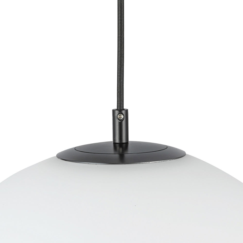 Kuzco Canada - PD34216-BK/OP - One Light Pendant - Marco - Black/Opal Glass
