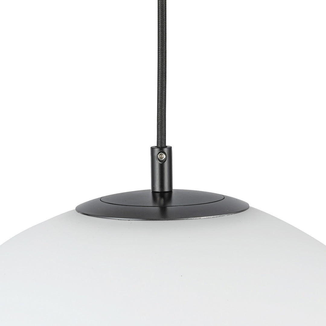 Kuzco Canada - PD34216-BK/OP - One Light Pendant - Marco - Black/Opal Glass