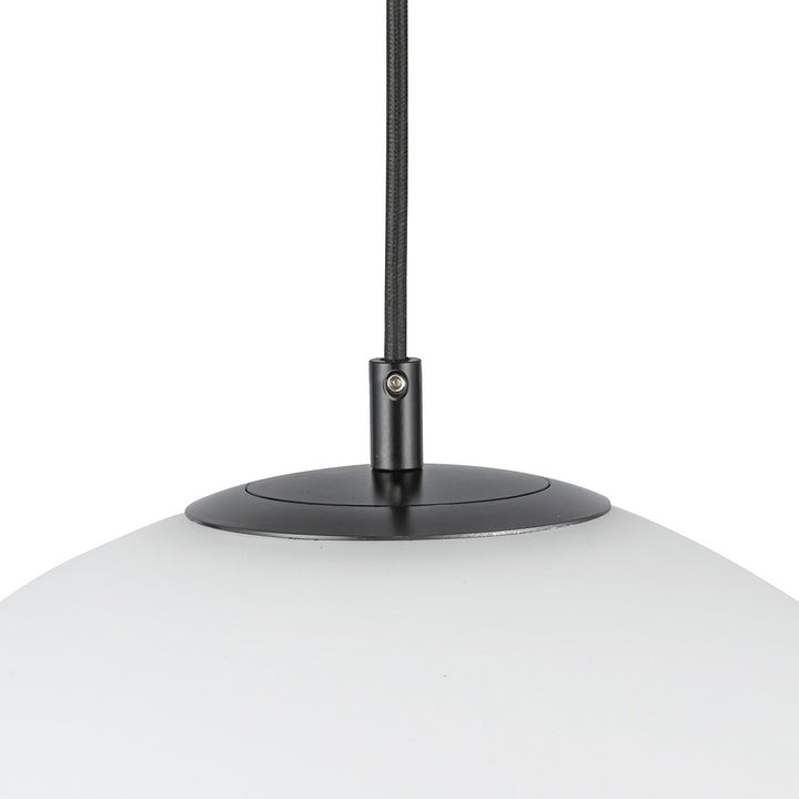 Kuzco Canada - PD34216-BK/OP - One Light Pendant - Marco - Black/Opal Glass