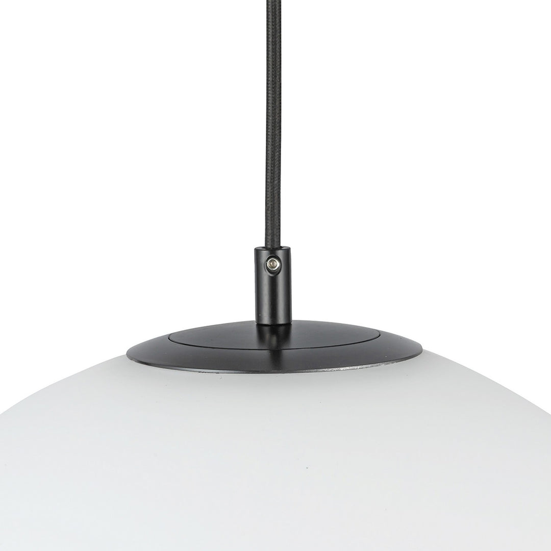 Kuzco Canada - PD34612-BK/OP - One Light Pendant - Marco - Black/Opal Glass