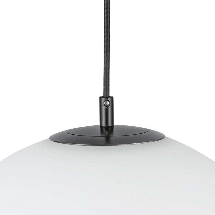Kuzco Canada - PD34612-BK/OP - One Light Pendant - Marco - Black/Opal Glass