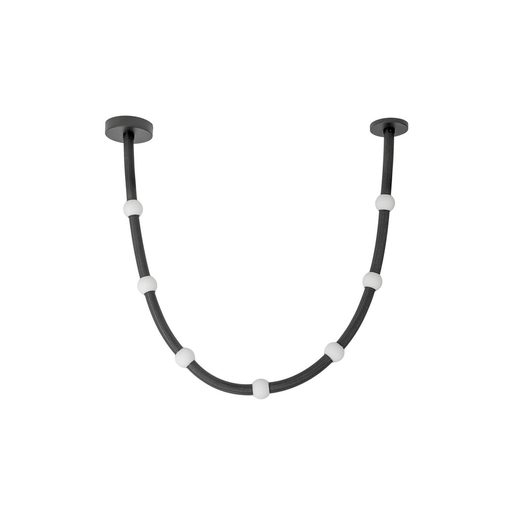 Kuzco Canada - PD39307-BK/OP-UNV - LED Pendant - Corda - Black/Opal Glass