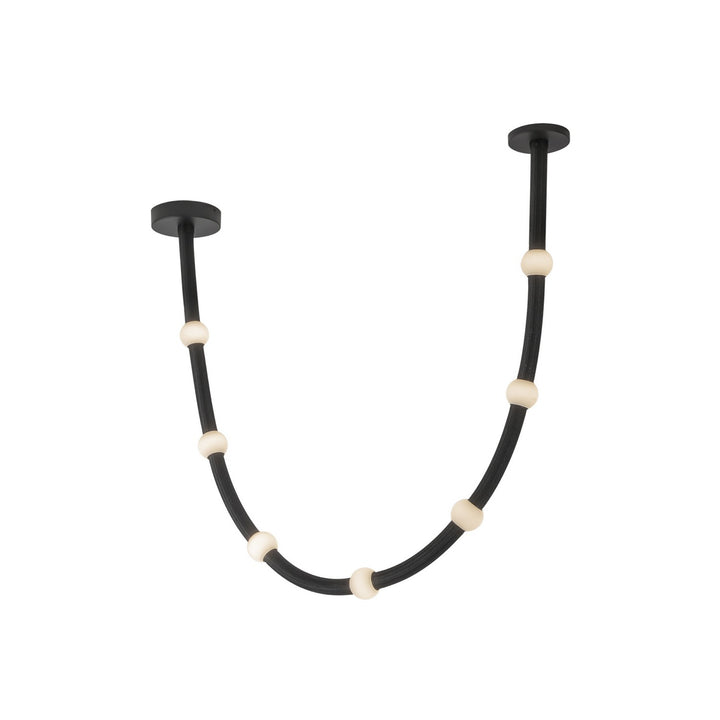 Kuzco Canada - PD39307-BK/OP-UNV - LED Pendant - Corda - Black/Opal Glass